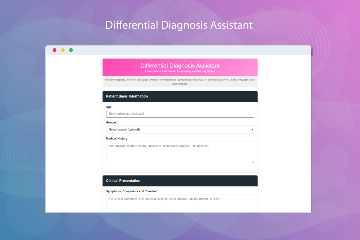 AI Differential Diagnosis Assistant