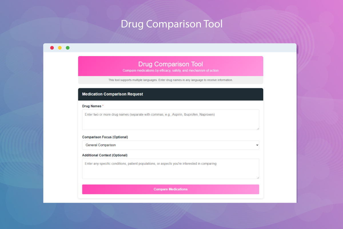 AI Drug Comparison Tool