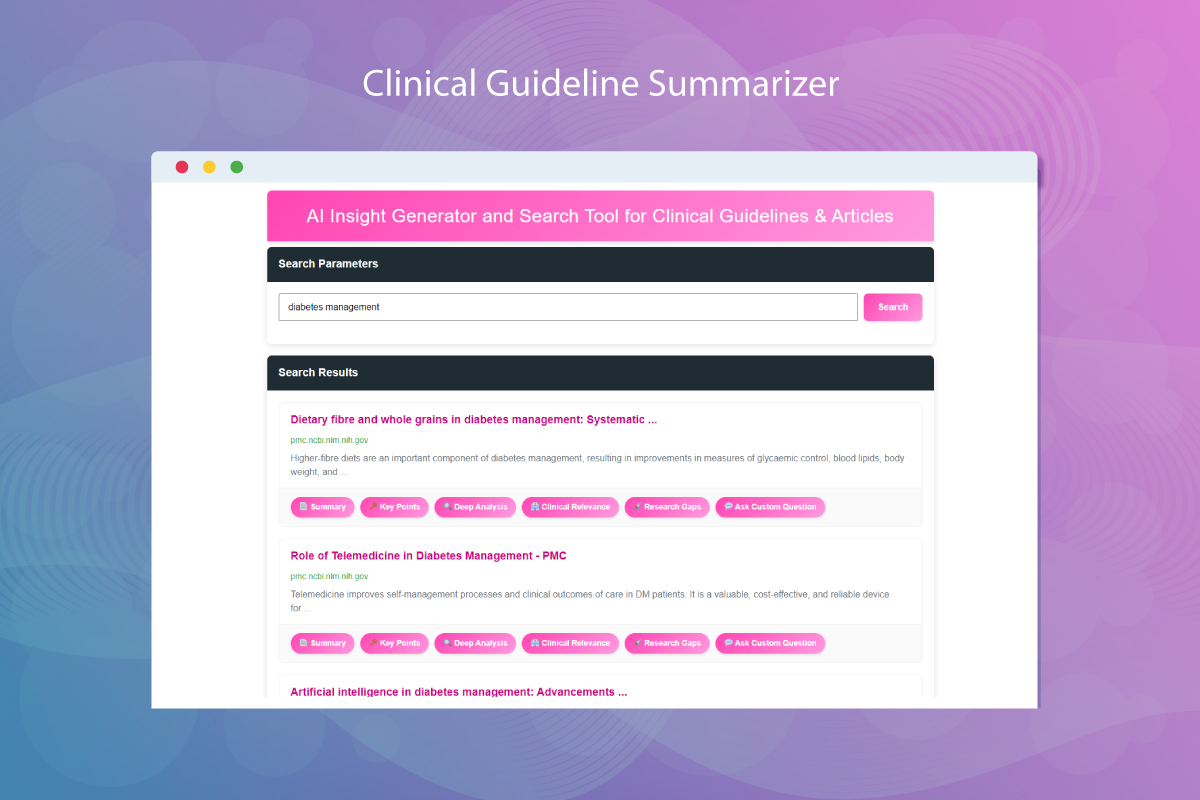 Clinical-Guideline-Summarizer